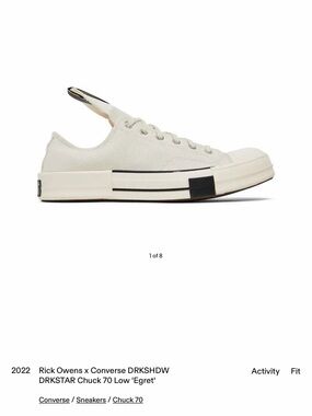 Converse Low-Top Sneakers in Egret with Black Accents